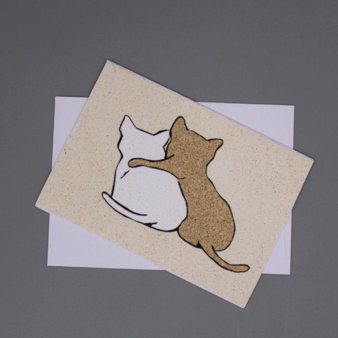 carte de vœux avec des chatons