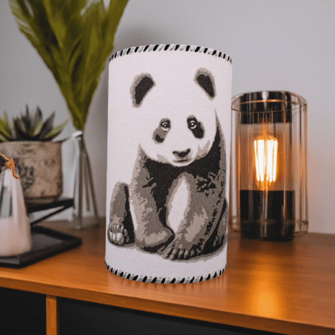 Bébé panda assis illustration