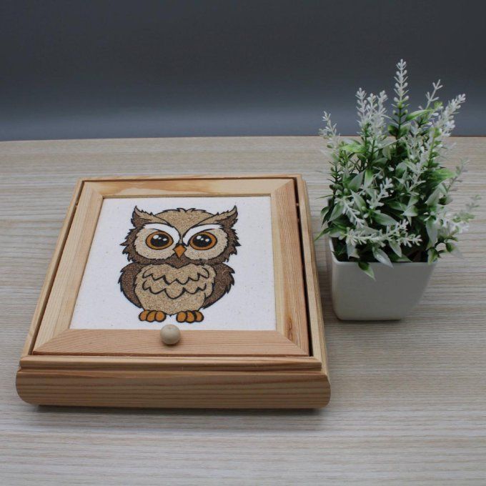 boite à bijoux hibou dans décor