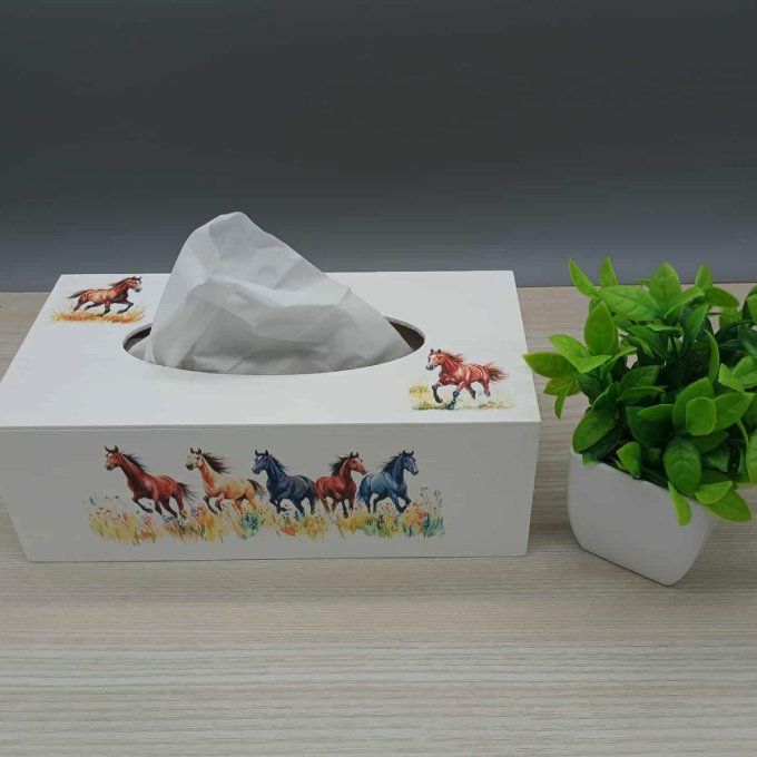 Boite à mouchoirs - Balade équestre