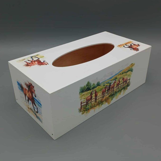 Boite à mouchoirs - Balade équestre