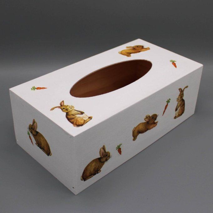 Boîte à mouchoirs Lapinous artisanale