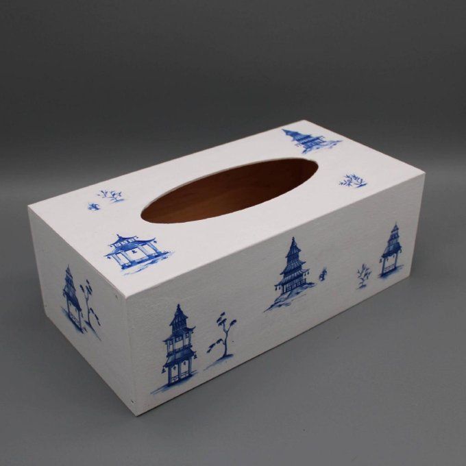 Boîte à mouchoirs Temple zen artisanale