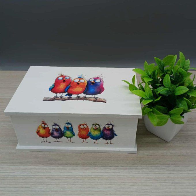 Boite à trésors Oiseaux multicolores