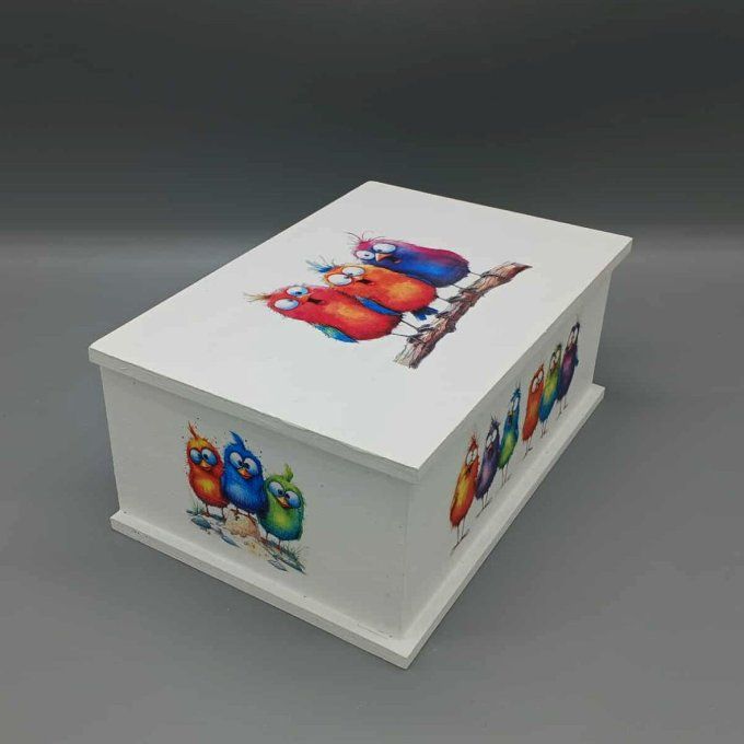 Boite à trésors Oiseaux multicolores