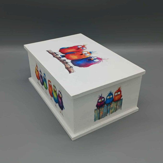 Boite à trésors Oiseaux multicolores