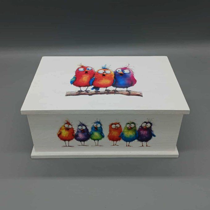 Boite à trésors Oiseaux multicolores