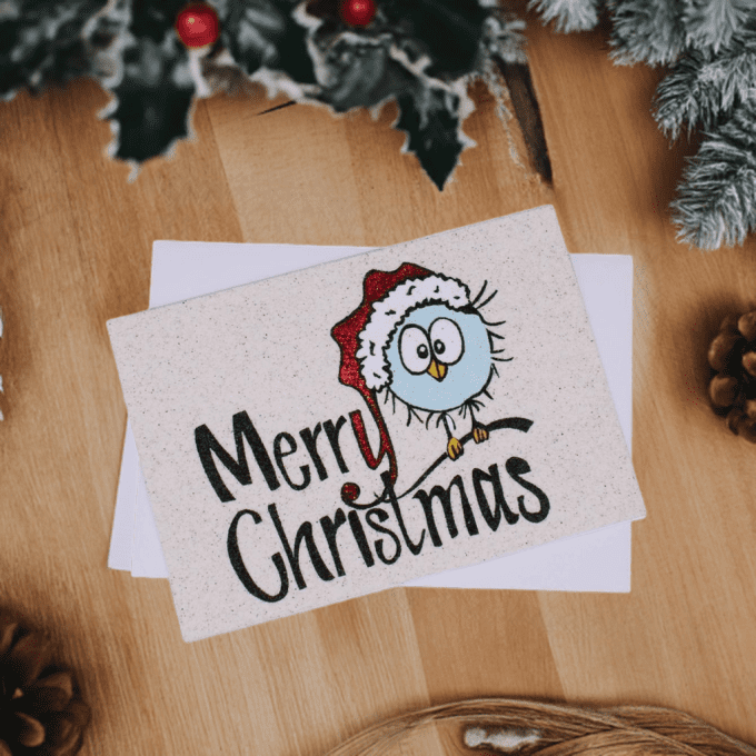 carte de voeux pour Noël avec Merry Christmas