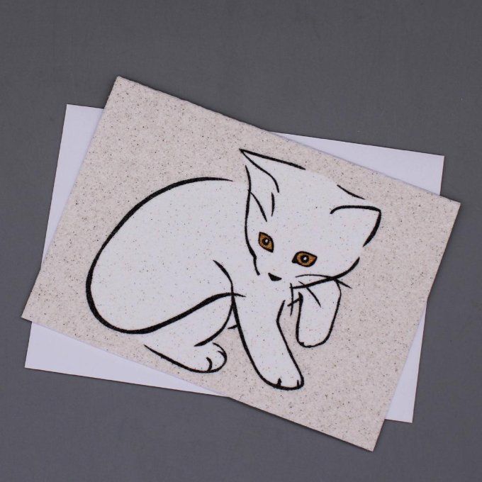 carte de vœux chaton