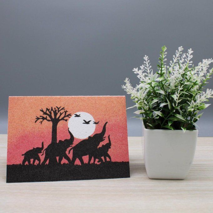 Carte en sable - Savane