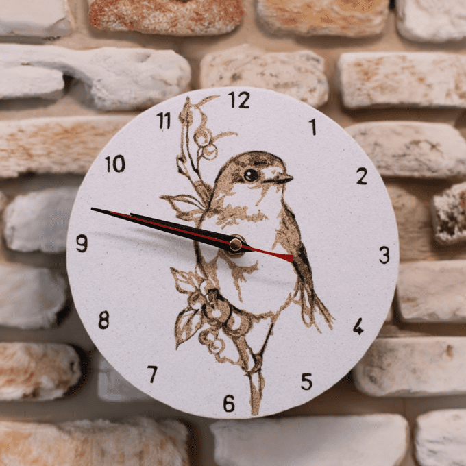 Horloge décorative oiseau mural champêtre