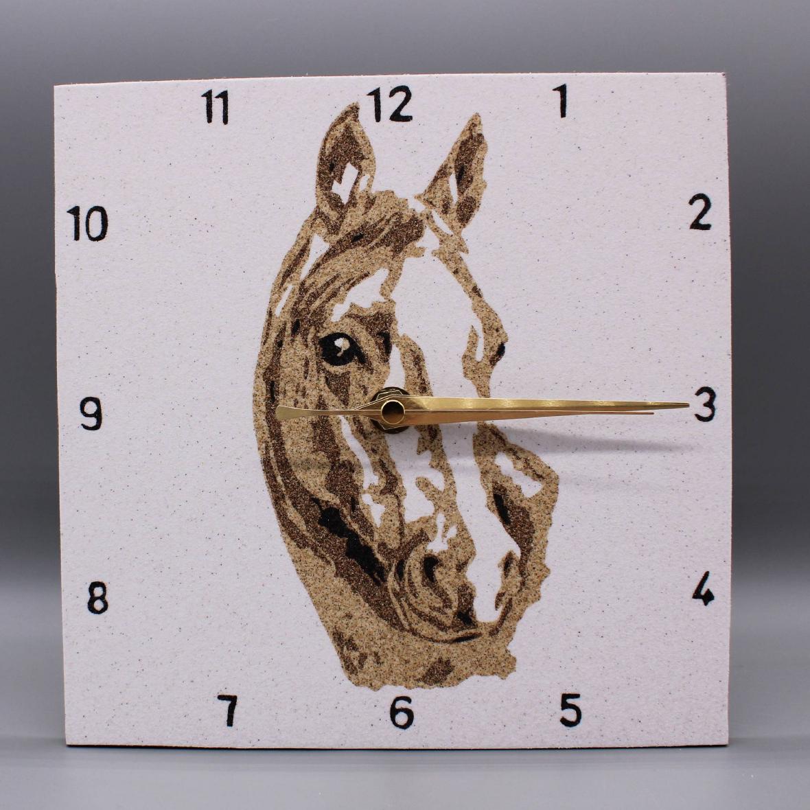 Horloge en sable - Cheval