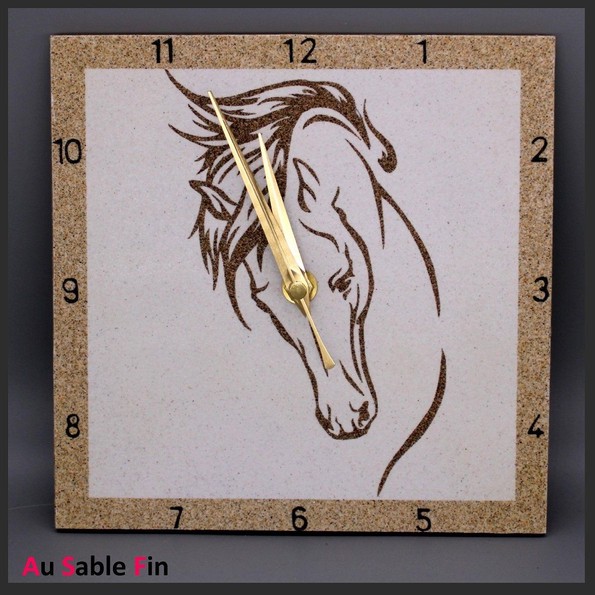 Horloge en sable - Spirit le cheval