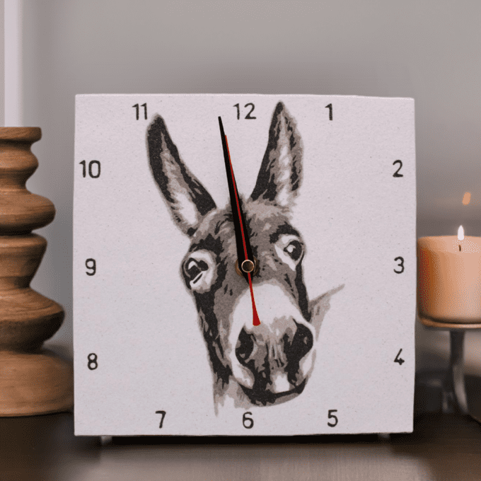 Horloge murale chouette marron dessin branche hibou - déco enfant
