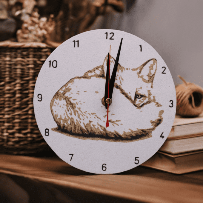 Horloge murale renard cosy déco nature