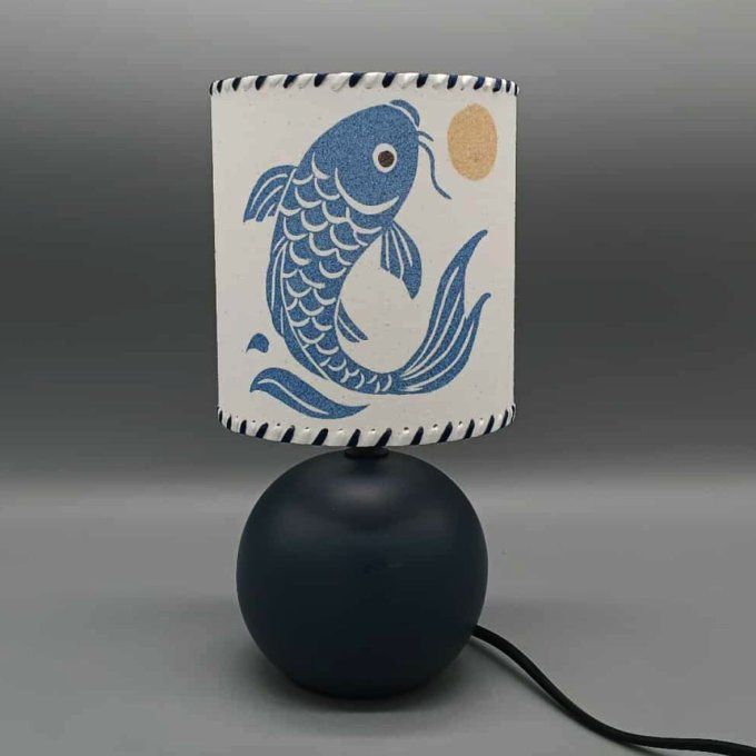 Lampe avec abat-jour en sable -Carpe d'Azur