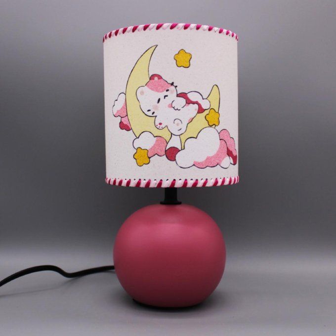 Lampe Chat kawaii pied rose