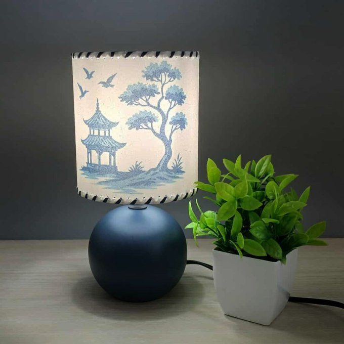 Lampe avec abat-jour en sable - Jardin zen
