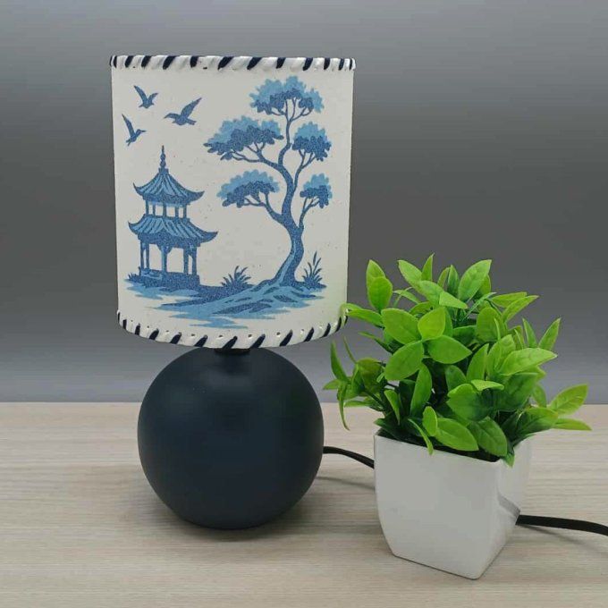 Lampe avec abat-jour en sable - Jardin zen