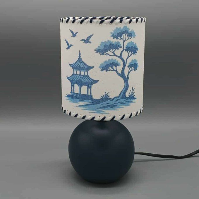 Lampe avec abat-jour en sable - Jardin zen