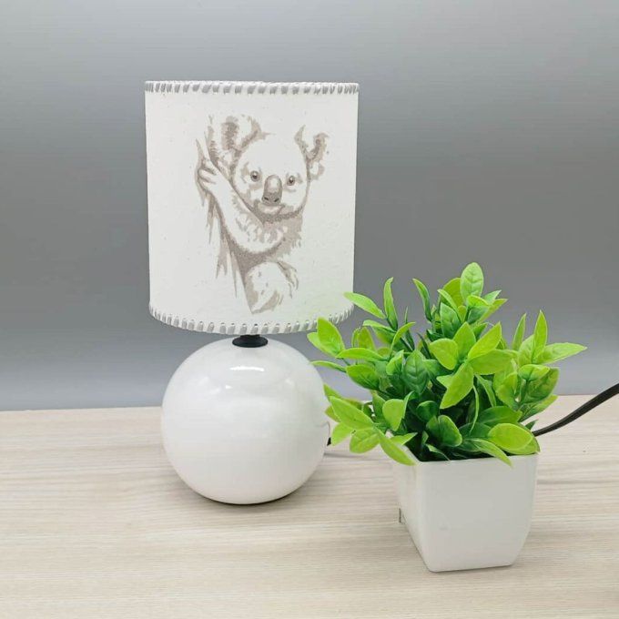 Lampe avec abat-jour en sable - Koala