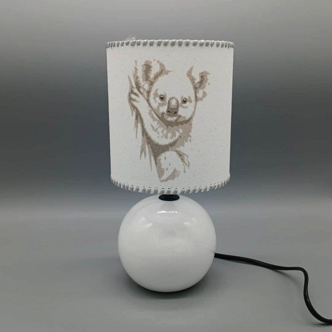 Lampe avec abat-jour en sable - Koala