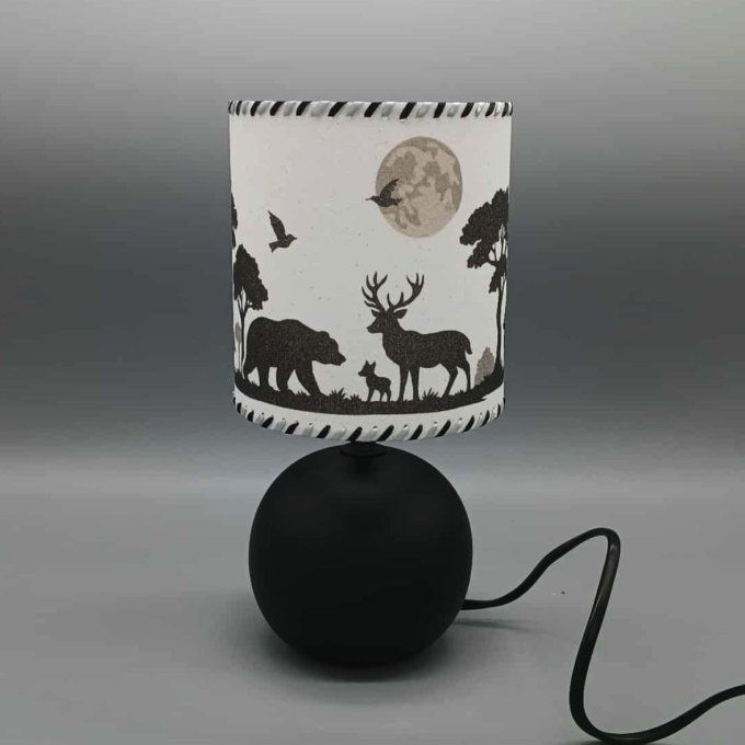 Lampe avec abat-jour en sable - La forêt