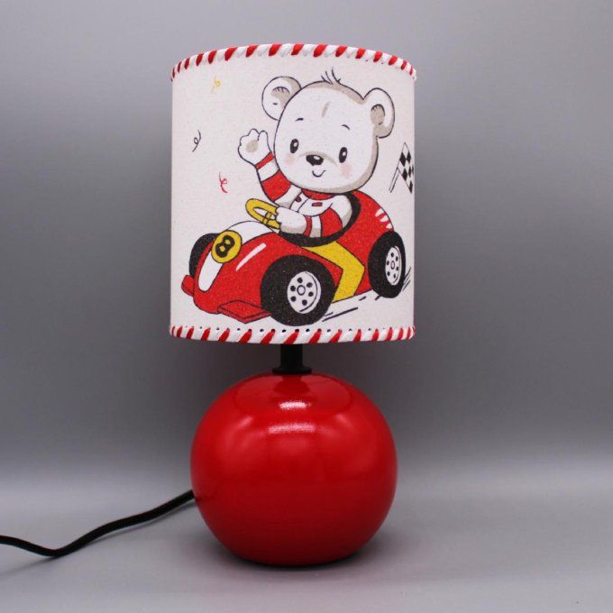 Lampe Ourson pilote pied rouge