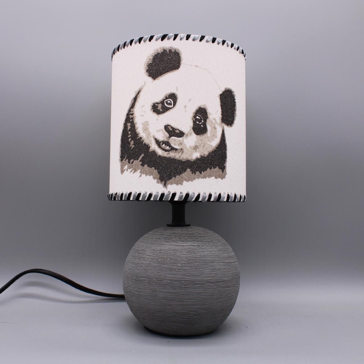 Lampe avec abat-jour en sable - Panda