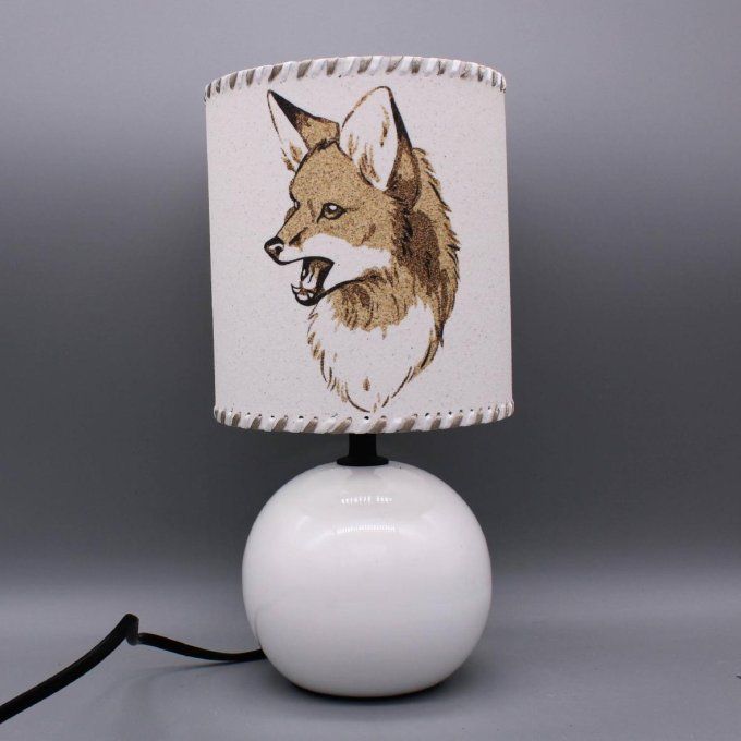 Lampe avec abat-jour en sable - Renard fâché