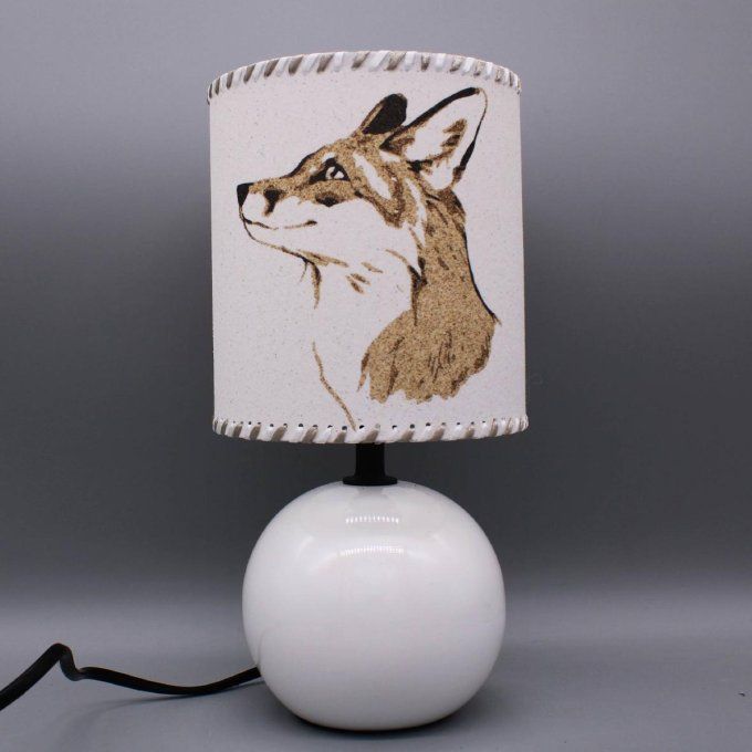 Lampe avec abat-jour en sable - Renard