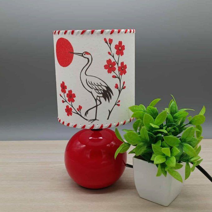 Lampe avec abat-jour en sable - Soleil du japon