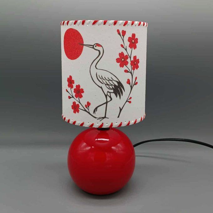 Lampe avec abat-jour en sable - Soleil du japon