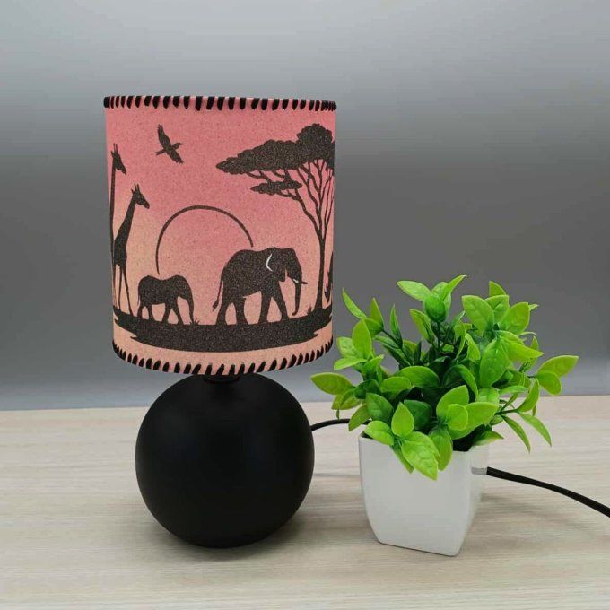 Lampe avec abat-jour en sable - Crépuscule africain