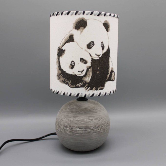 Lampe Panda câlin pied gris