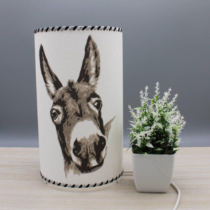 lampe artisanale en sable âne