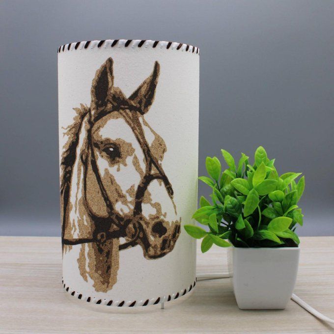 lampe artisanale cheval en sable