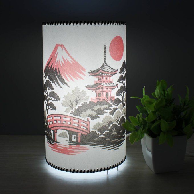 Lampe cylindre en sable - Japon zen
