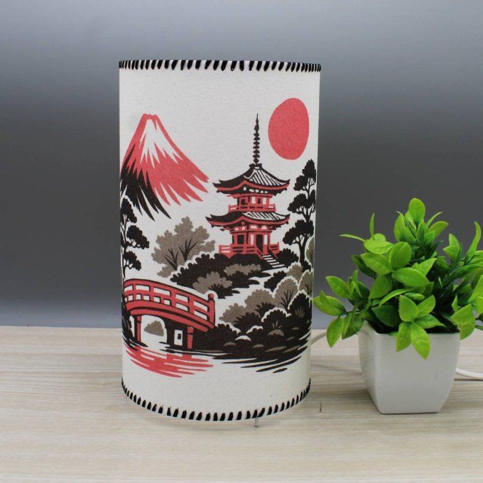Lampe cylindre en sable - Japon zen