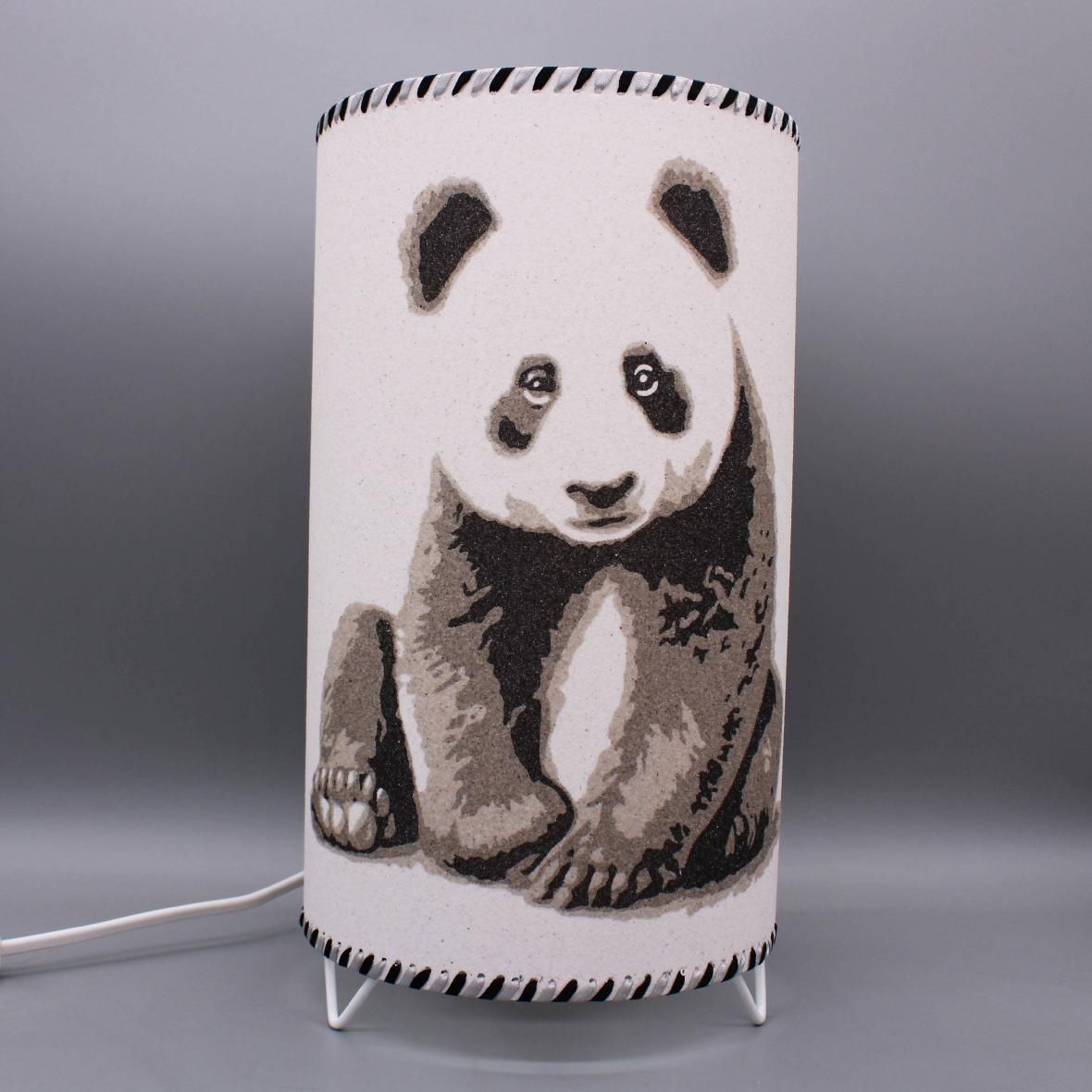 Lampe cylindre en sable - Panda