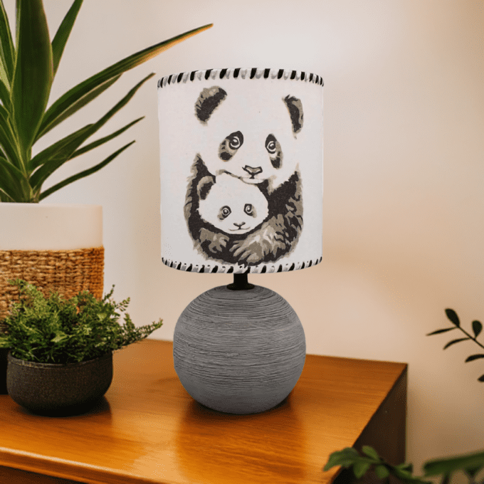 Lampe déco artisanale panda – cadeau chambre bébé ou naissance