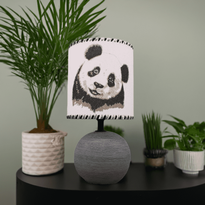Lampe décorative panda dessin enfant chambre nature
