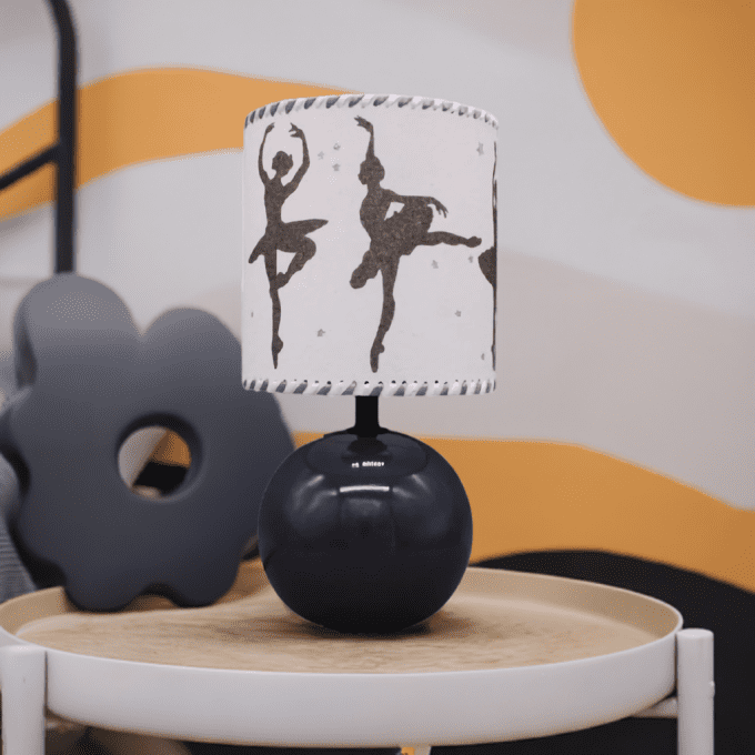 Lampe silhouette ballerine – abat-jour motif danse classique moderne