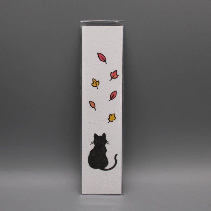 Marque-pages en sable - Chat noir