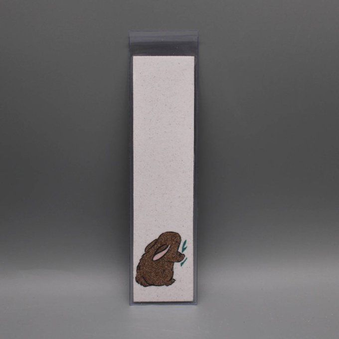 Marque-pages en sable - Lapin douceur
