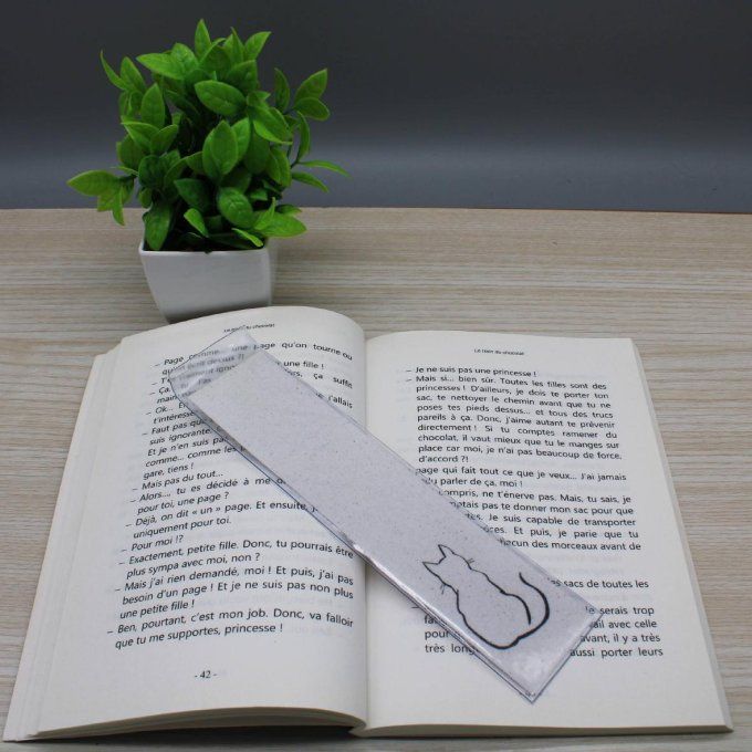Marque-pages en sable - Chat