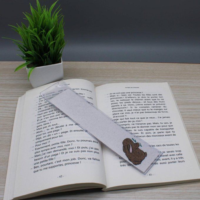Marque-pages en sable - Lapin douceur