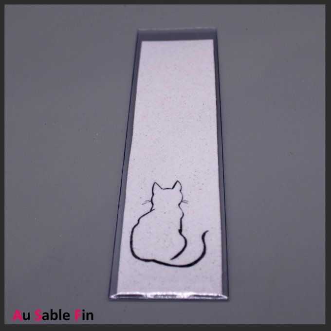 Marque-pages en sable - Chat