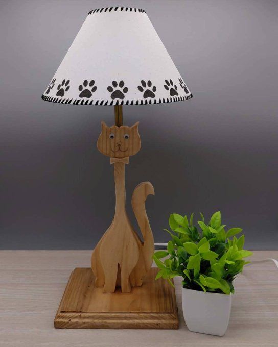 Lampe avec abat-jour en sable - Chouette Patounes