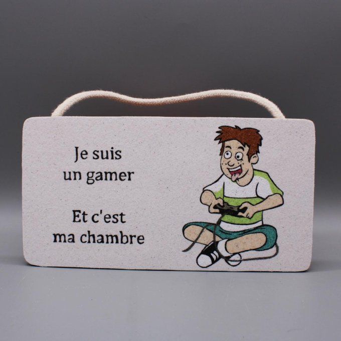 plaque de porte pour la chambre, je suis un gamer